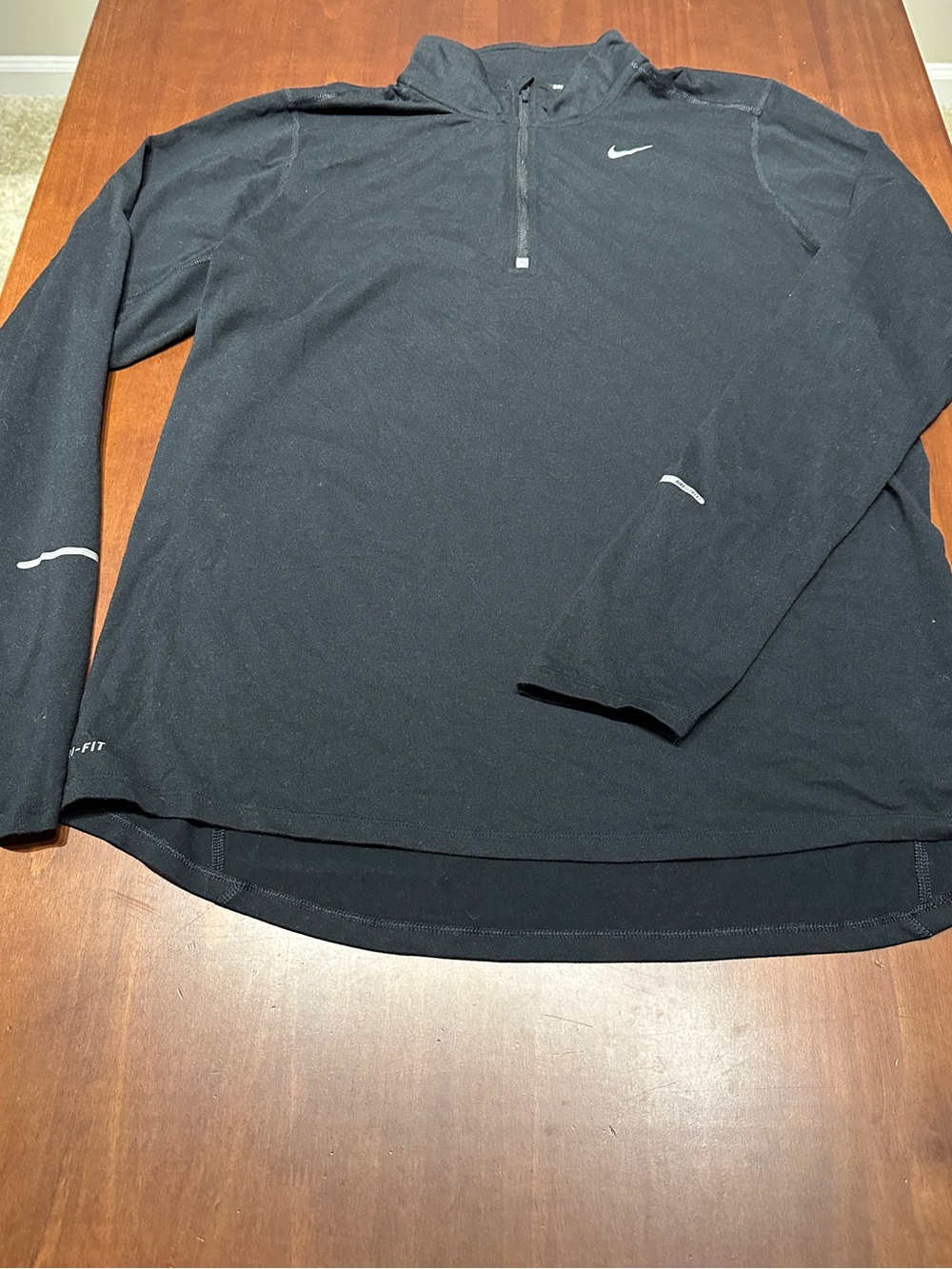 Nike Element Black Half-Zip Lightweight Training Pullover Running